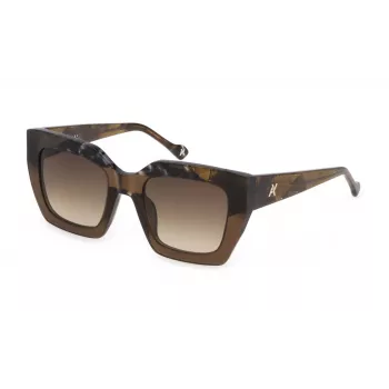 YALEA sieviešu saulesbrilles SYA053V5107AY Cat Eye Havana Acetāta rāmis Brūnas gradienta lēcas 51/22/135 mm