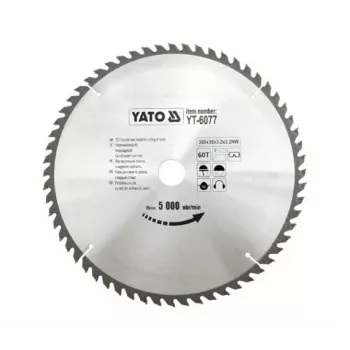 Yato YT-6077 Ripzāģa disks 300mm x 30mm, 40 zobi, ar karbīda uzgaļiem kokam