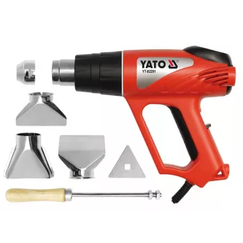 Yato YT-82291 karstā gaisa pistole 2000 W 550°C ar 4 sprauslām un skrāpi