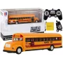 Dzeltenais skolas autobuss ar tālvadību un atveramām durvīm 4690 Lean Toys