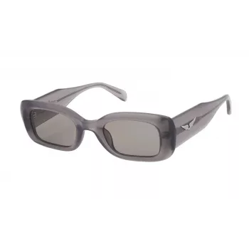 ZADIG & VOLTAIRE Sieviešu kaķacs formas saulesbrilles SZV372-4906A5 – Melns acetāta rāmis, pelēkas gradienta lēcas, UV400 aizsardzība