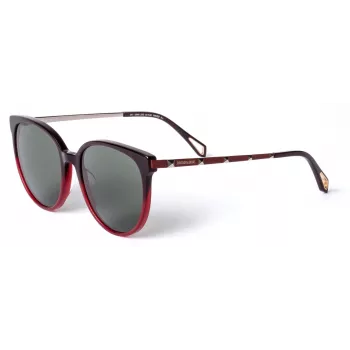 ZADIG & VOLTAIRE Sieviešu saulesbrilles SZV307-5506BD - Taisnstūra acetāta rāmis ar UV400 pelēkām polikarbonāta lēcām 55/19/145 mm