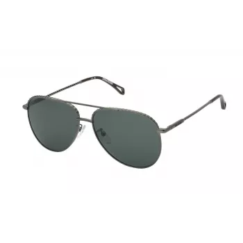 ZADIG & VOLTAIRE Sieviešu saulesbrilles SZV378-580568 – Melns acetāta rāmis, pelēkas polikarbonāta lēcas, 58mm