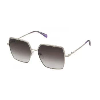 ZADIG & VOLTAIRE sieviešu saulesbrilles SZV406-56594Y — melns acetāta rāmis, gradienta pelēkas lēcas 56mm