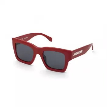 ZADIG & VOLTAIRE Sieviešu saulesbrilles SZV421-5006XX (50/21/140 mm) Melns acetāta rāmis Pelēkas polikarbonāta lēcas UV400