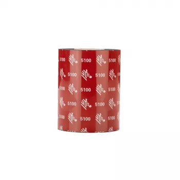 Zebra 5100 Premium Resin Ribbon, 60mm x 450m (2.36 inch x 1476ft), Melna, 25mm Serde, 6 Ruļļi