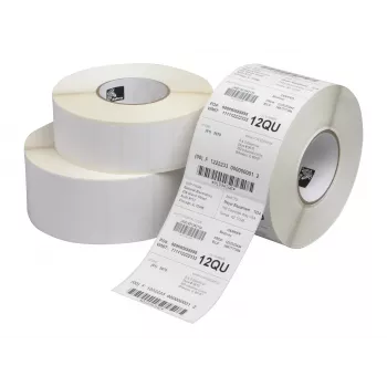 Zebra Z-Perform 1000T termopārsūtīšanas papīra etiķetes – 29 x 10 mm, matētas, pastāvīga akrila līme, baltas (6341 etiķete rulonī)