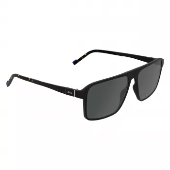 ZEISS MAN Saulesbrilles ZS25564S-2 Taisnstūra Melns Rāmis Pelēkas Lēcas 57mm