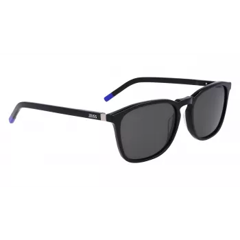 ZEISS MAN ZS22511S54180 saulesbrilles - taisnstūra acetāta rāmis ar pelēkām lēcām