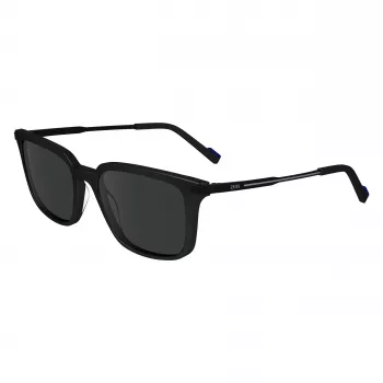 ZEISS MAN ZS24719S-1 Saulesbrilles – Melns Acetāta Rāmis, Pelēkas Polikarbonāta Lēcas, 54/18/145 mm