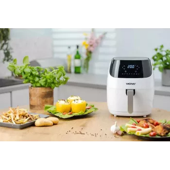 Zelmer ZAF5501W Bezeļļas fritieris, 5L, 1500W, digitālais skārienpanelis, balts