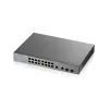 ZyXEL GS1350-18HP-EU0101F Smart Managed Gigabit PoE+ Switch ar 16 PoE+ portiem un 2 SFP augšupsaitēm, 250W budžets