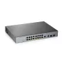 ZyXEL GS1350-18HP-EU0101F Smart Managed Gigabit PoE+ Switch ar 16 PoE+ portiem un 2 SFP augšupsaitēm, 250W budžets