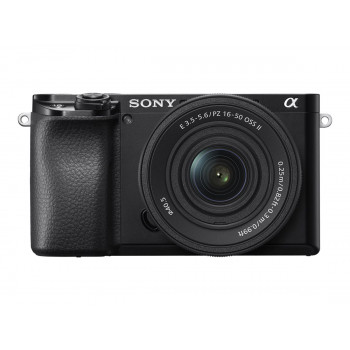 Sony Alpha 6100A ILCE6100AKB.CEC bezspoguļa kamera ar E PZ 16–50mm OSS II objektīvu, melna