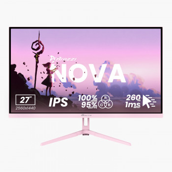 Arozzi Nova AZ-NO-27T2K260-PNK 27 collu IPS QHD 260 Hz monitors, rozā
