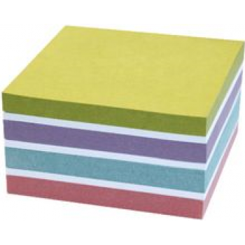 Kores Recycling līmlapiņu kubs no pārstrādāta papīra, pasteļtoņos, 75 x 75 mm, 450 lapas, N47463