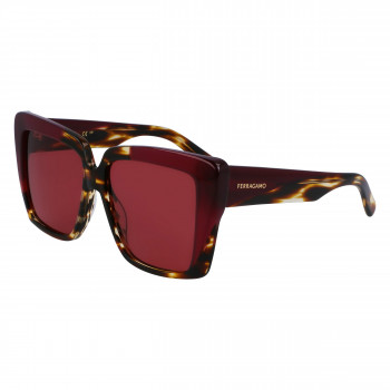 Ferragamo SF1060SN-215 sieviešu saulesbrilles, Havana rāmis, brūns gradienta lēcas, 55mm
