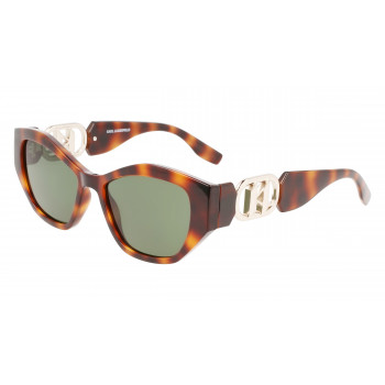 Karl Lagerfeld KL6086SH-240 kvadrātveida saulesbrilles sievietēm, Havana rāmis, brūnas gradienta lēcas, 54mm