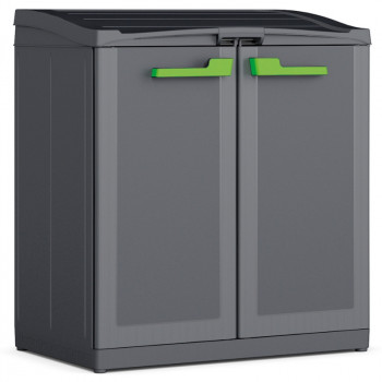 Keter Split Basic 110L atkritumu šķirošanas sistēma 68x39x85cm tumši pelēka/melna