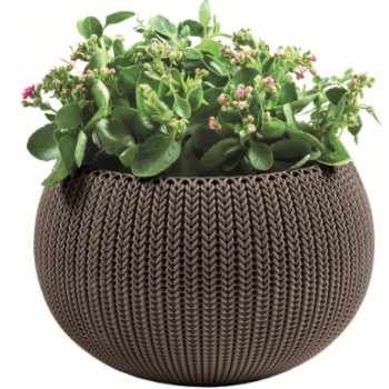Keter Flowerpot Cozy M ar piekāršanas komplektu, brūns