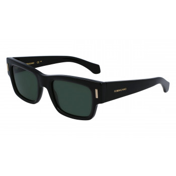 Ferragamo SF2011S-001 vīriešu saulesbrilles, melns rāmis, pelēkas lēcas, 53mm