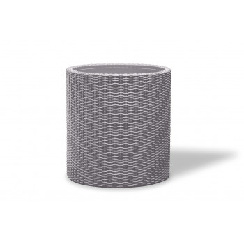 KETER Flowerpot Medium Cylinder Planter gaiši pelēks