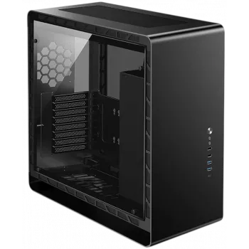 Jonsbo UMX6S E-ATX Midi-Tower, rūdīts stikls - melns