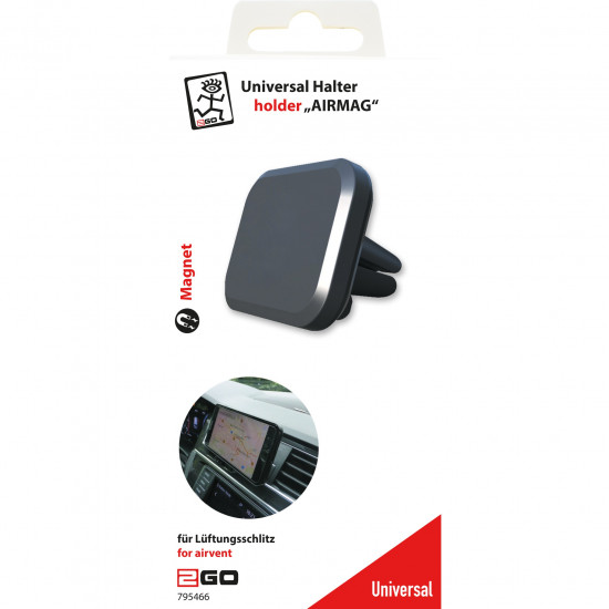 2GO Universal Smartphone-Magnet-Halter AIRMAG f. Lüftungssch 2GO Universal Smartphone-Magnet-Halter AIRMAG f. Lüftungssch