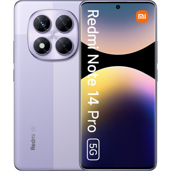 Xiaomi Redmi Note 14 Pro 5G 16.9 cm (6.67) Dual SIM USB Type-C 12/ 512 GB 5110 mAh Lavender, Purple Xiaomi Redmi Note 14 Pro 5G 16.9 cm (6.67) Dual SIM USB Type-C 12/ 512 GB 5110 mAh Lavender, Purple