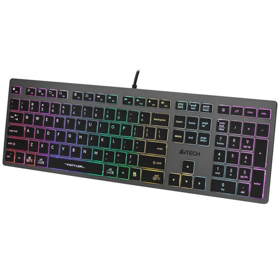 A4Tech FSTYLER FX60H (Neon Backlit) keyboard USB QWERTY Black, Grey A4Tech FSTYLER FX60H (Neon Backlit) keyboard USB QWERTY Black, Grey