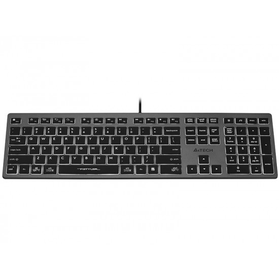 A4Tech FSTYLER FX60H (White Backlit) keyboard USB QWERTY Black, Grey A4Tech FSTYLER FX60H (White Backlit) keyboard USB QWERTY Black, Grey