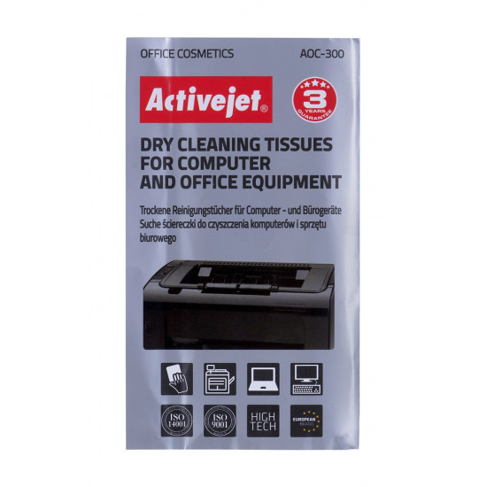 Activejet AOC-300 Dustless wipes set 24 pcs. Activejet AOC-300 Dustless wipes set 24 pcs.