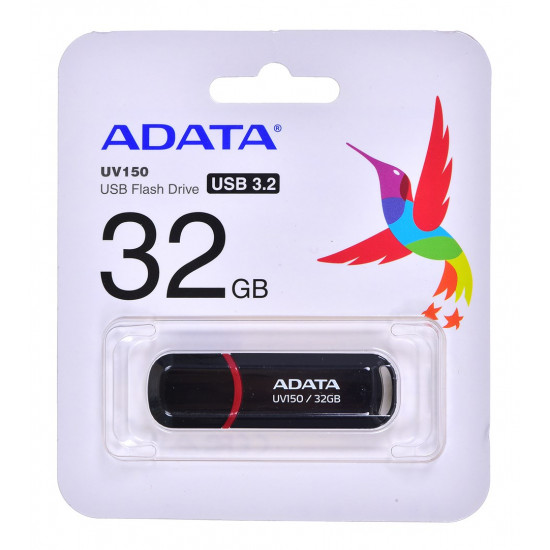 ADATA 32GB DashDrive UV150 USB flash drive USB Type-A 3.2 Gen 1 (3.1 Gen 1) Black ADATA 32GB DashDrive UV150 USB flash drive USB Type-A 3.2 Gen 1 (3.1 Gen 1) Black