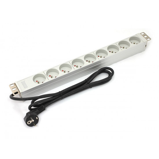 1U aluminum PDU rackmoun table 16A 9x outlet 1U aluminum PDU rackmoun table 16A 9x outlet