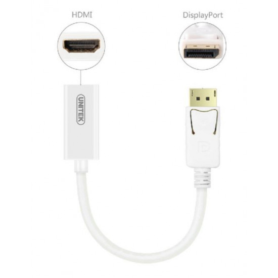 ADAPTER DISPLAYPORT TO HDMI 4K; Y-6332 WHITE ADAPTER DISPLAYPORT TO HDMI 4K; Y-6332 WHITE