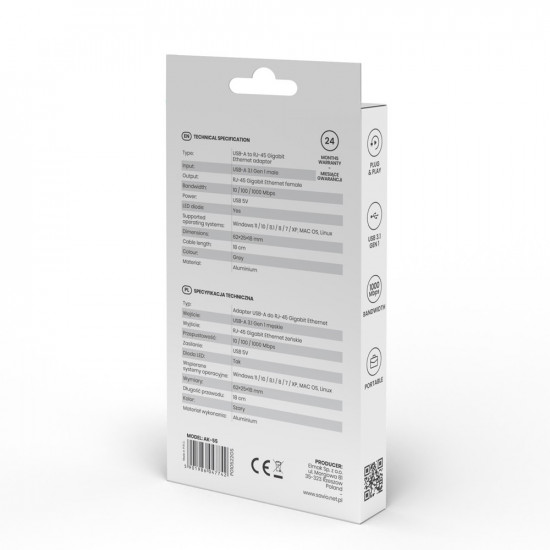 Adapter AK-55 USB-A 3.1 SAVIO Adapter AK-55 USB-A 3.1 SAVIO