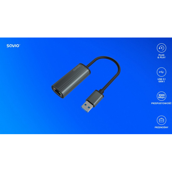 Adapter AK-55 USB-A 3.1 SAVIO Adapter AK-55 USB-A 3.1 SAVIO