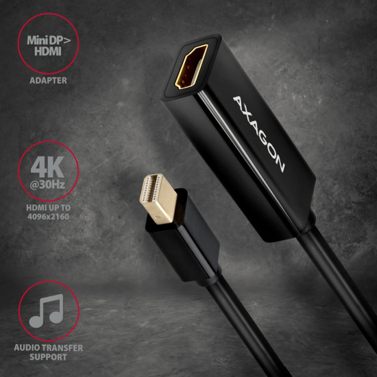 AXAGON RVDM-HI14N activ e adapter MiniDP to HDM AXAGON RVDM-HI14N activ e adapter MiniDP to HDM