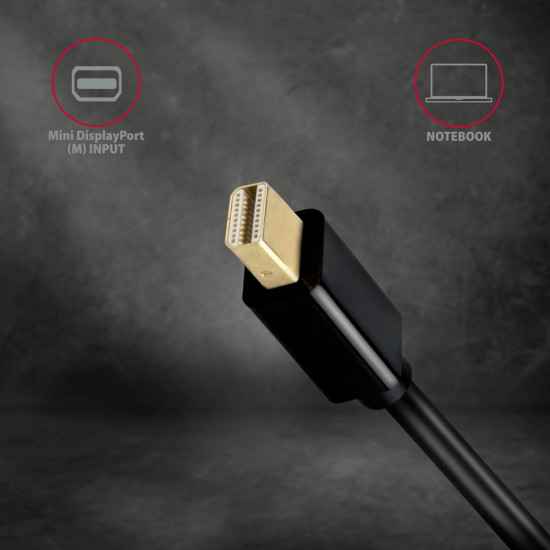 AXAGON RVDM-HI14N activ e adapter MiniDP to HDM AXAGON RVDM-HI14N activ e adapter MiniDP to HDM