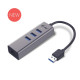 USB 3.0 Metal 3 Port HUB with Gigabit Ethernet Adapter USB 3.0 Metal 3 Port HUB with Gigabit Ethernet Adapter
