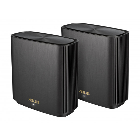ZenWiFi XT8 (B-2-PK), EU_UK plug | 802.11ax | 10/100/1000 Mbit/s | Ethernet LAN (RJ-45) ports 3 | Mesh Support Yes | MU-MiMO Yes | 3G/4G data sharing | Antenna type Internal | 1 ZenWiFi XT8 (B-2-PK), EU_UK plug | 802.11ax | 10/100/1000 Mbit/s | Ethernet LAN (RJ-45) ports 3 | Mesh Support Yes | MU-MiMO Yes | 3G/4G data sharing | Antenna type Internal | 1