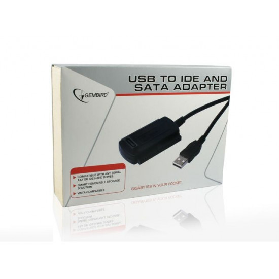 Adapter USB2.0 for IDE/SATA/2.5'/3.5' + power supply Adapter USB2.0 for IDE/SATA/2.5'/3.5' + power supply