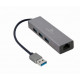 Cablexpert | USB AM Gigabit network adapter with 3-port USB 3.0 hub | A-AMU3-LAN-01 Cablexpert | USB AM Gigabit network adapter with 3-port USB 3.0 hub | A-AMU3-LAN-01