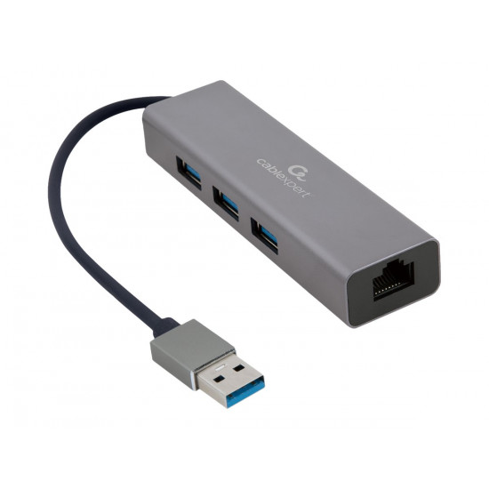 Cablexpert | USB AM Gigabit network adapter with 3-port USB 3.0 hub | A-AMU3-LAN-01 Cablexpert | USB AM Gigabit network adapter with 3-port USB 3.0 hub | A-AMU3-LAN-01