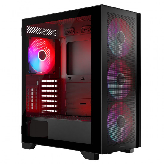 Black CASE MISTRAL ARGB FLOW MIDI USB 3.0x2 Black CASE MISTRAL ARGB FLOW MIDI USB 3.0x2