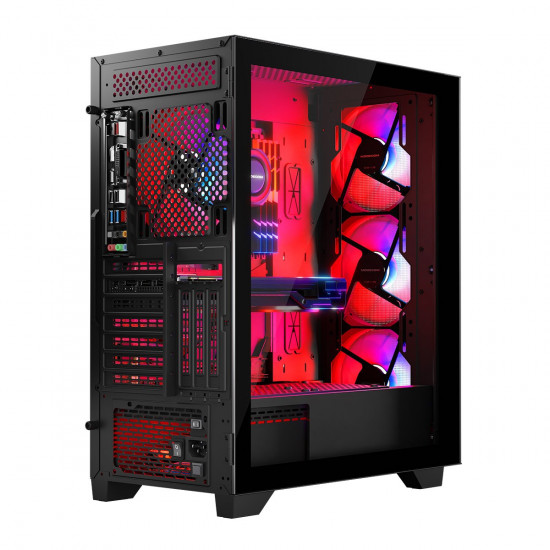 Black CASE MISTRAL ARGB FLOW MIDI USB 3.0x2 Black CASE MISTRAL ARGB FLOW MIDI USB 3.0x2
