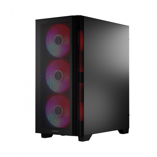 Black CASE MISTRAL ARGB FLOW MIDI USB 3.0x2 Black CASE MISTRAL ARGB FLOW MIDI USB 3.0x2
