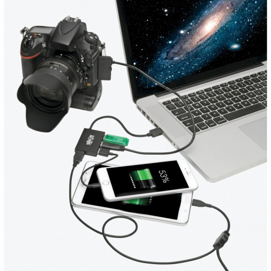 4-Port Slim Portable USB-A Hub - USB 3.2 Gen 1, Aluminum Housing U360-004-4A-AL