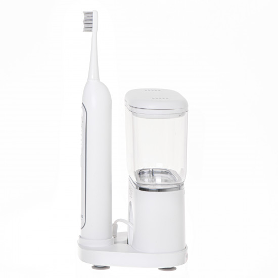 Adler | 2-in-1 Water Flossing Sonic Brush | AD 2180w | Rechargeable | For adults | Number of brush heads included 2 | Number of teeth brushing modes 1 | White Adler | 2-in-1 Water Flossing Sonic Brush | AD 2180w | Rechargeable | For adults | Number of brush heads included 2 | Number of teeth brushing modes 1 | White