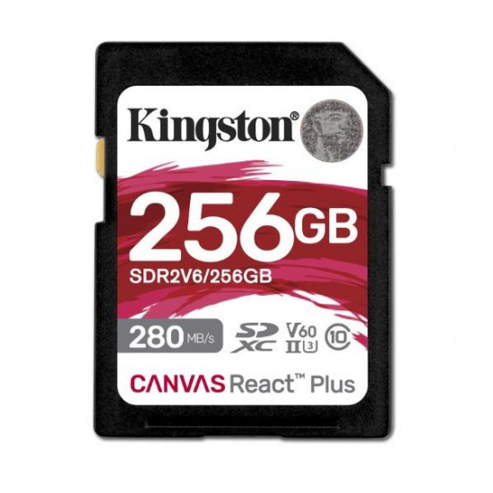 256GB React Plus 280/150/MB/s U3 V60 SD Card